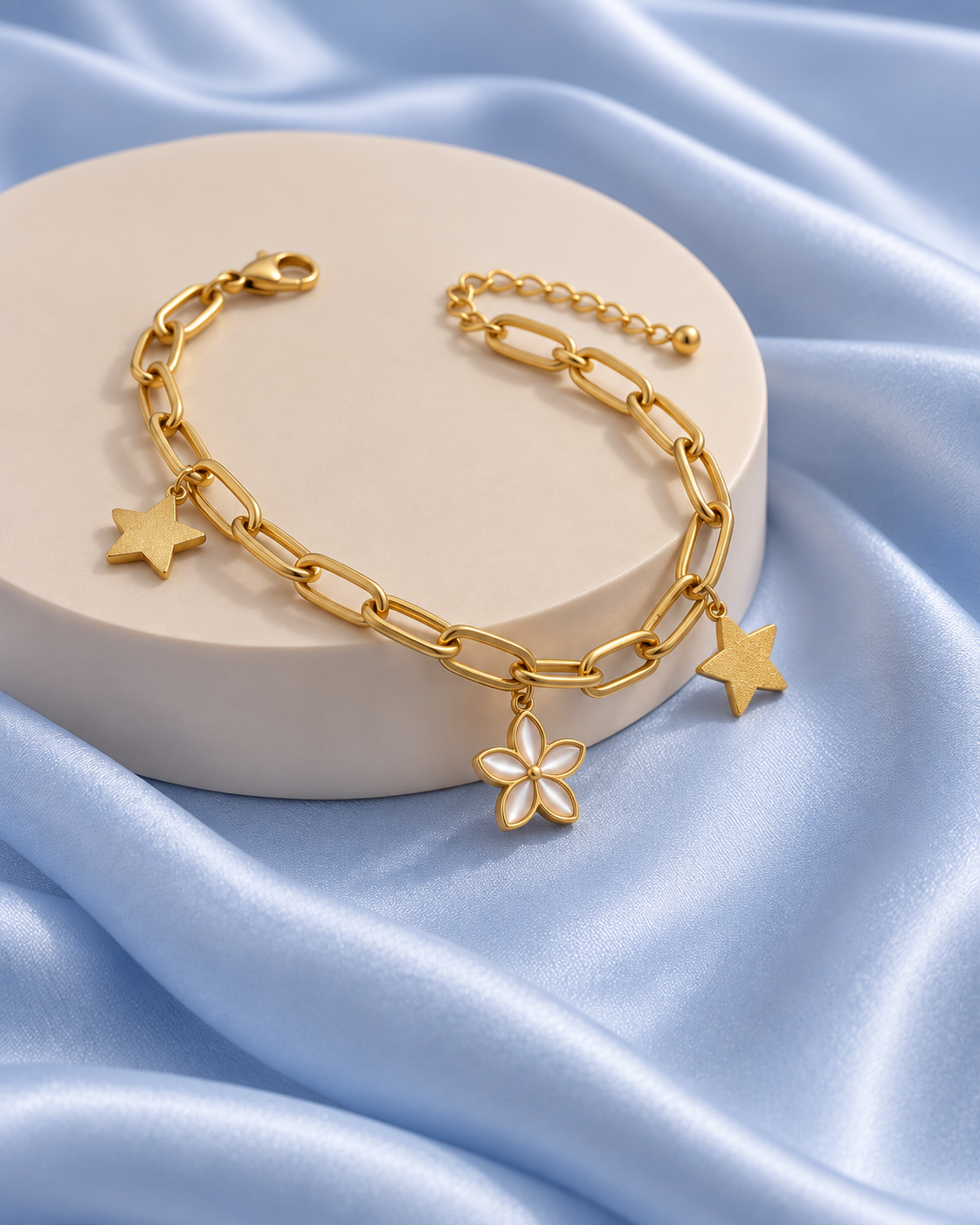 The Starlight Bloom Charm Bracelet
