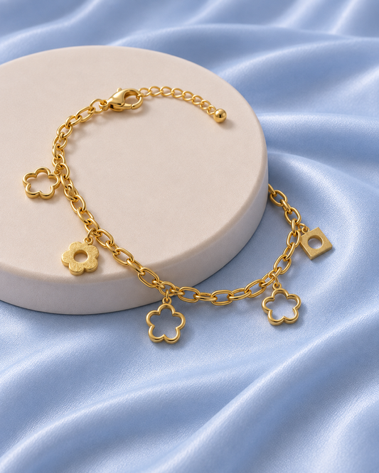 The Golden Flora Charm Bracelet
