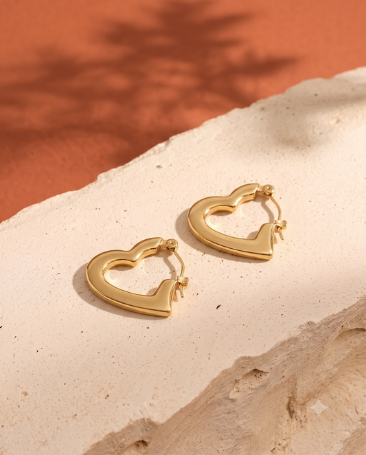 The Sweetheart Sculpted Hoop Earrings