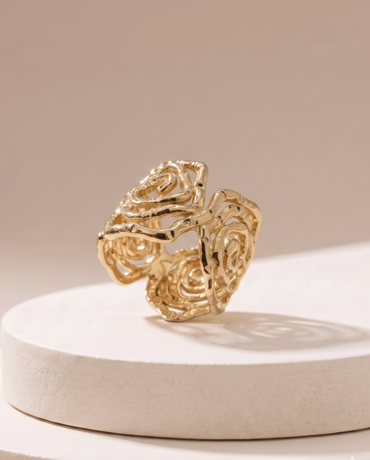 The Molten Rose Open Band Ring