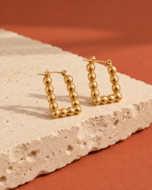 Beaded Frame Hoops