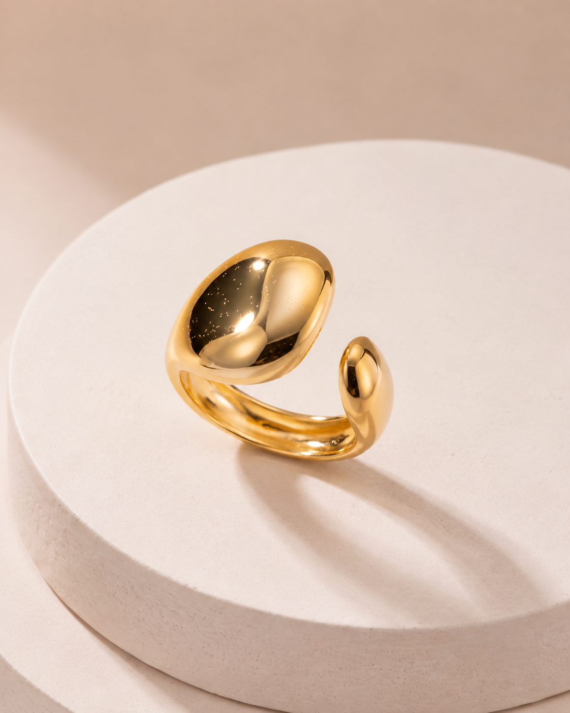 The Molten Teardrop Open Ring
