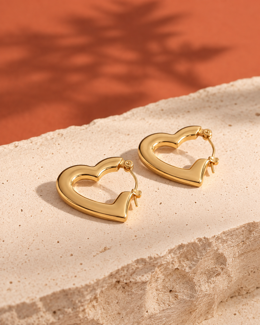 The Sweetheart Sculpted Hoop Earrings