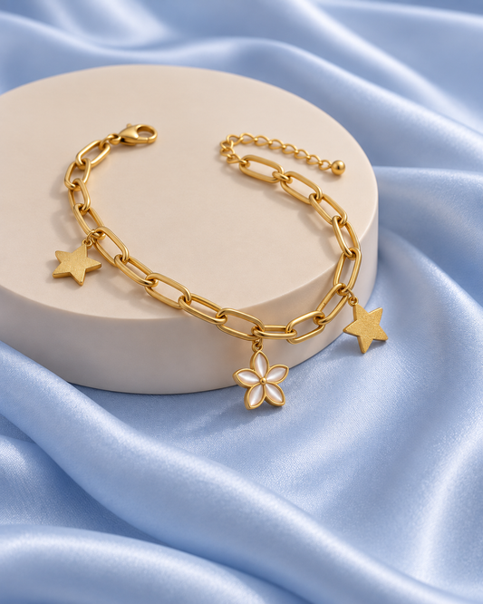 The Pearl Heart Layered Bracelet