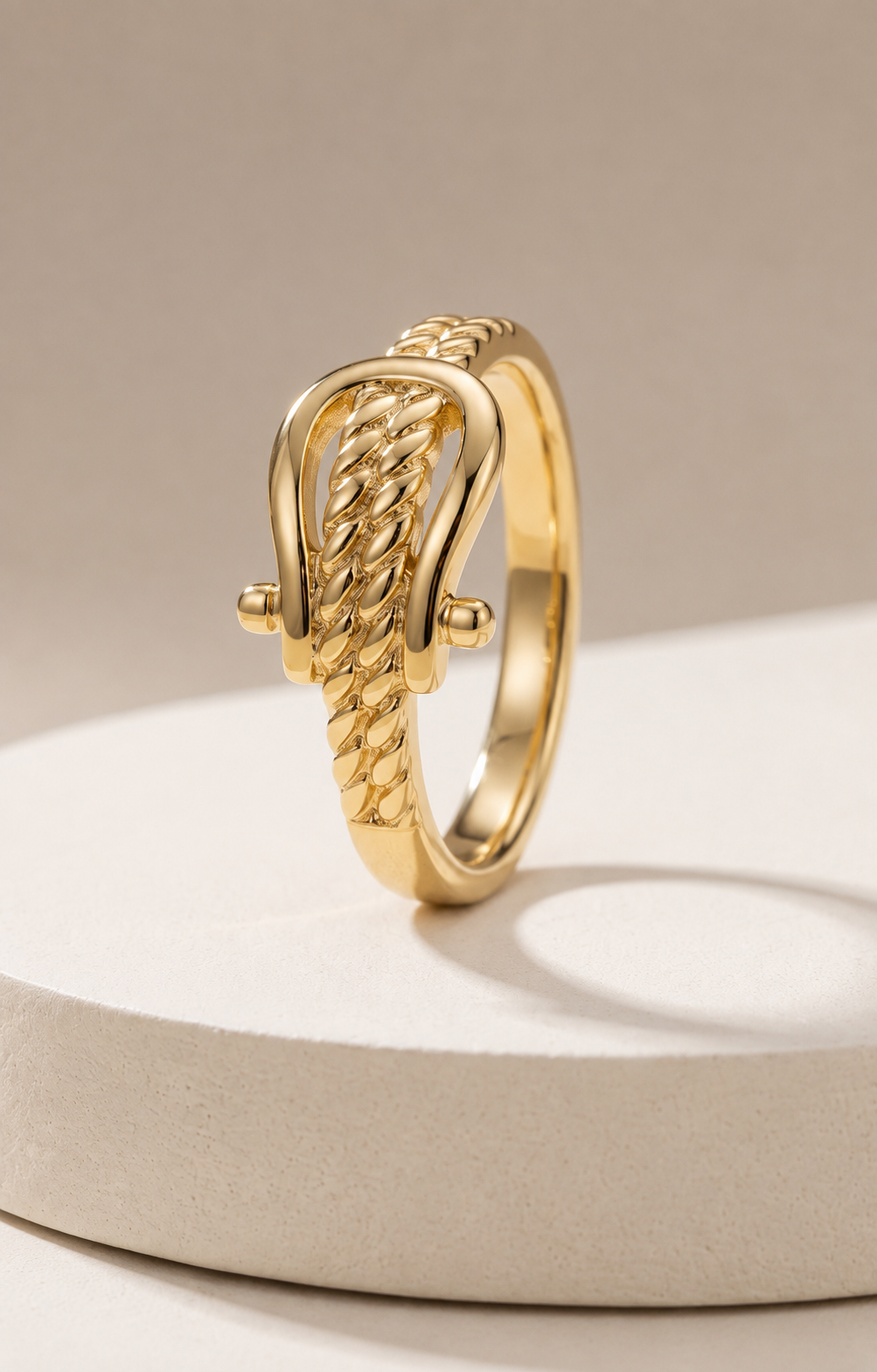 The Nautical Shackle Braided Ring