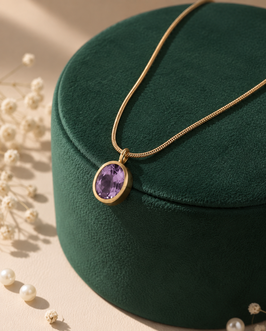 The Royal Amethyst Bezel Pendant