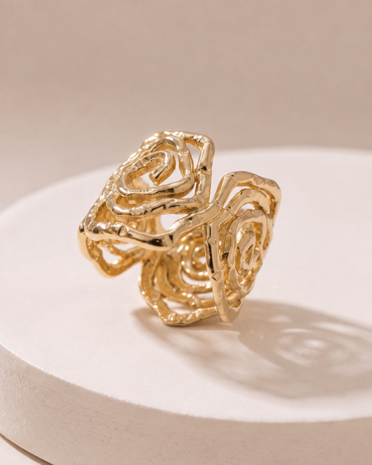 The Molten Rose Open Band Ring