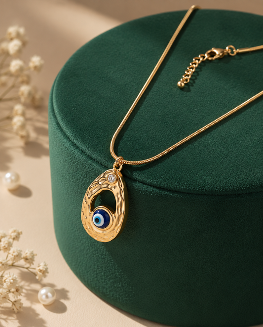The Nazar Teardrop Evil Eye Pendant