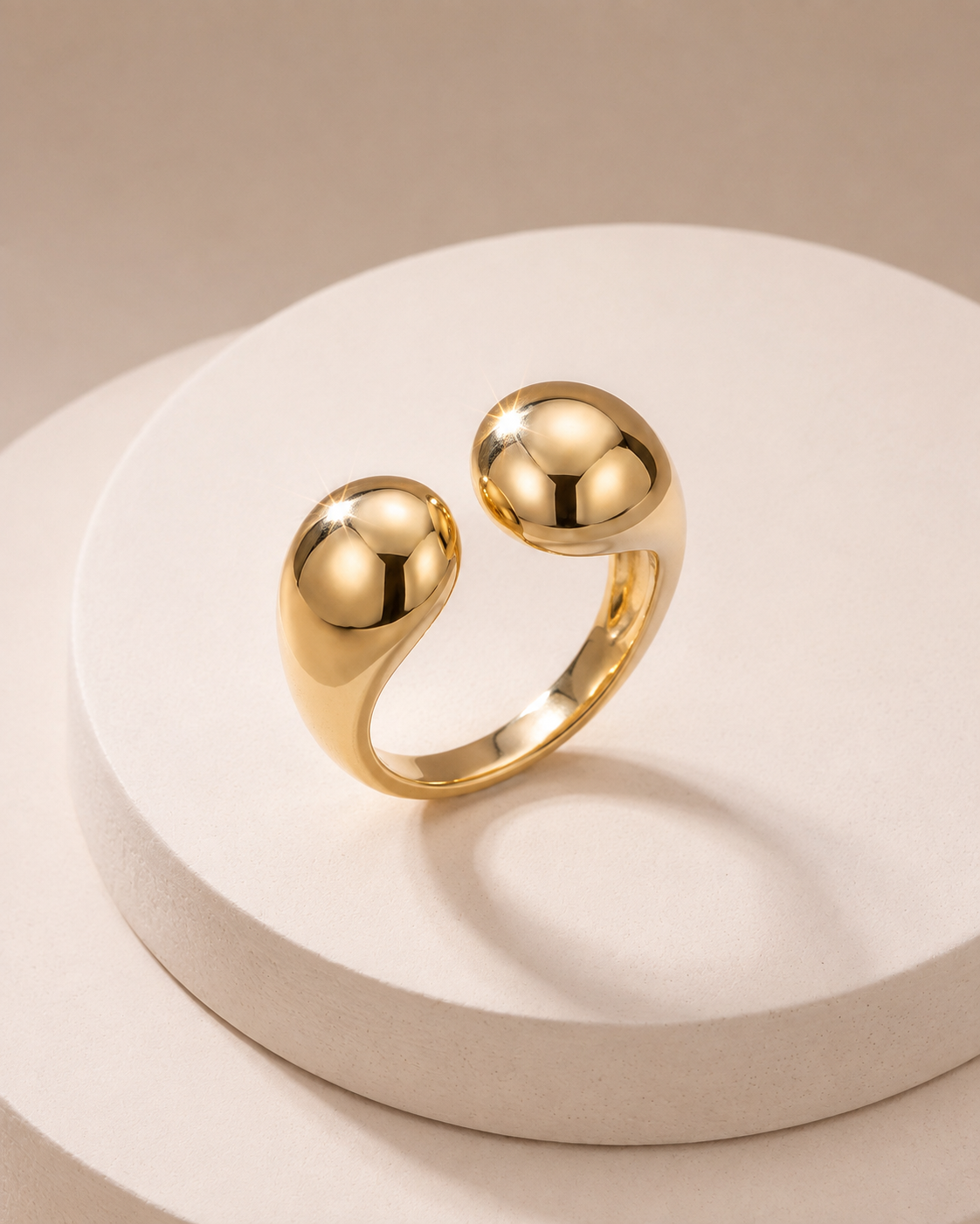 The Duo Sphere Bypass Ring