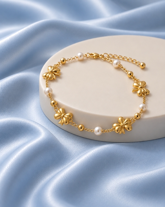 The Pearl & Bow Elegance Bracelet