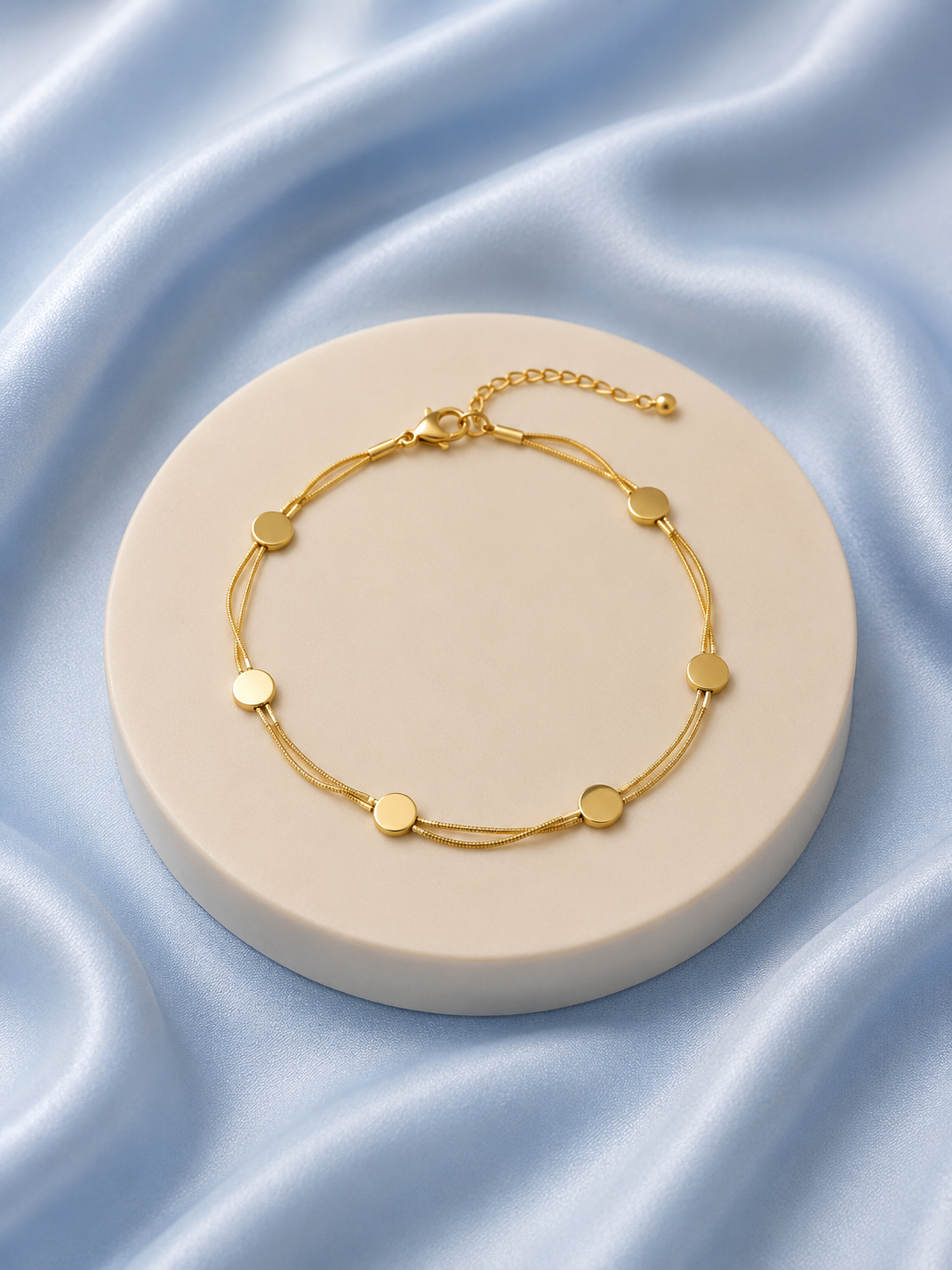 The Golden Disc Layered Bracelet