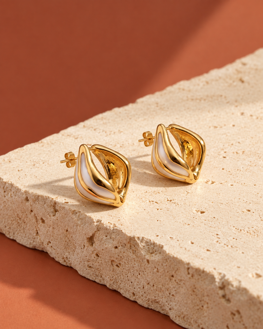 White Wave Hoops