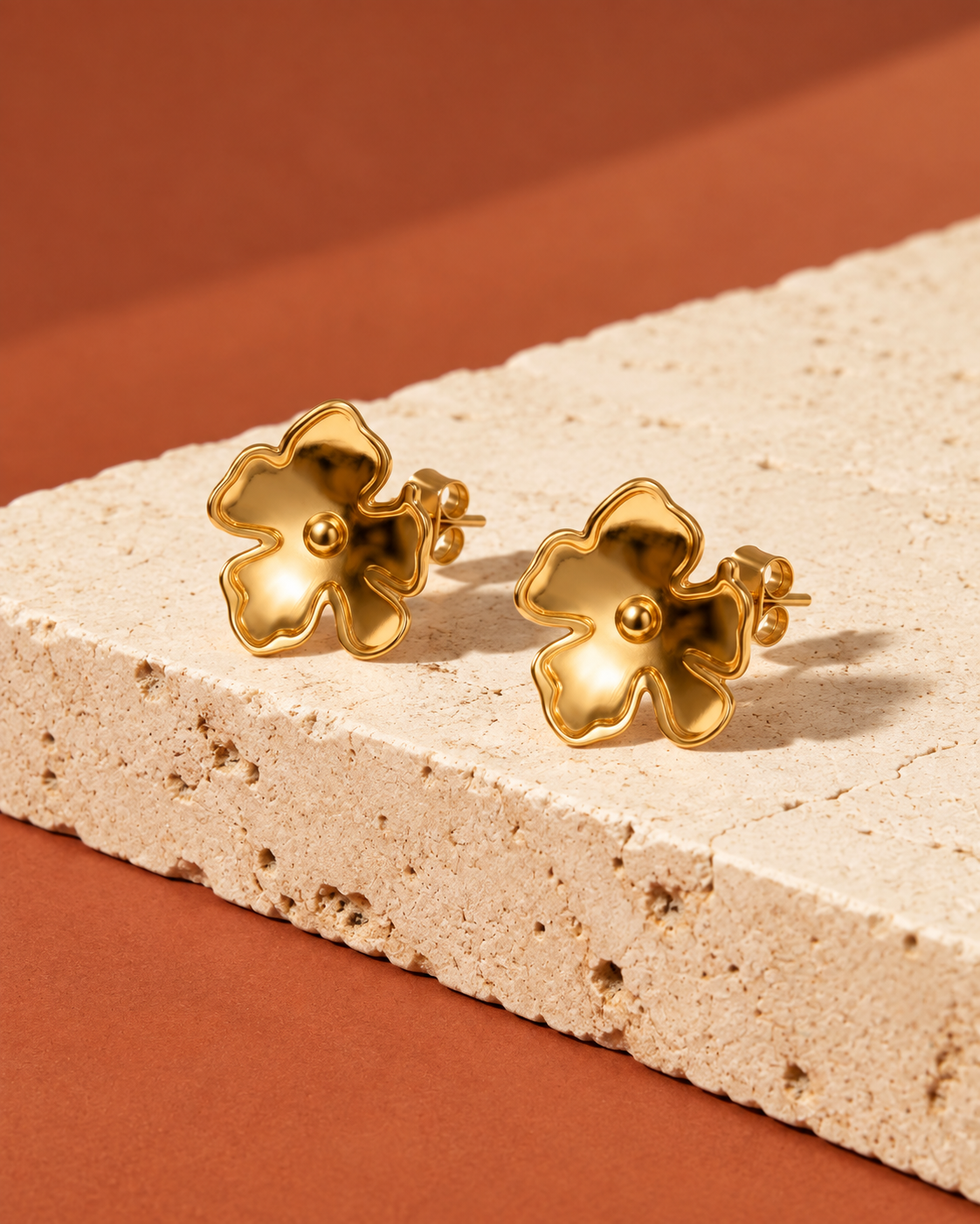Golden Petal Studs