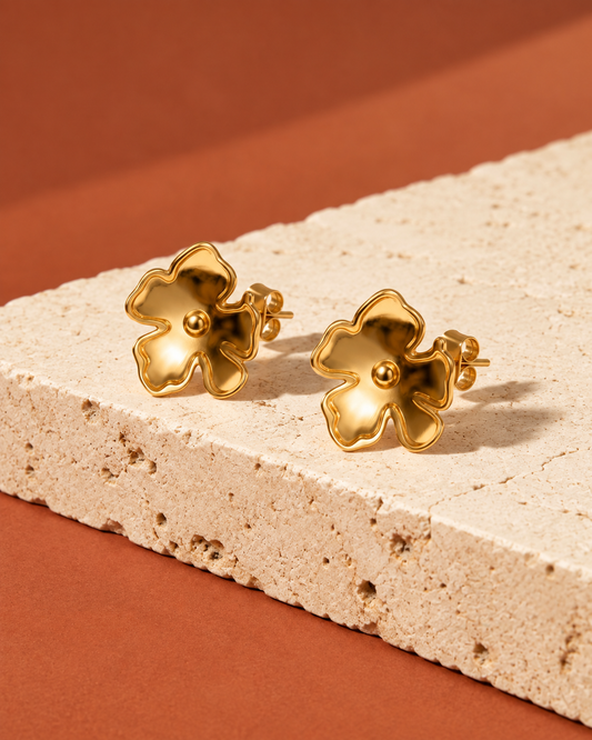 Golden Petal Studs