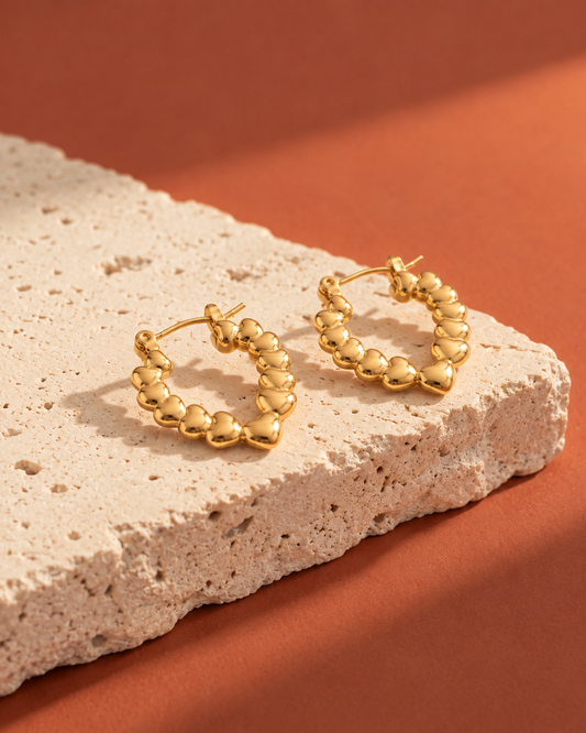 Heart Chain Hoops