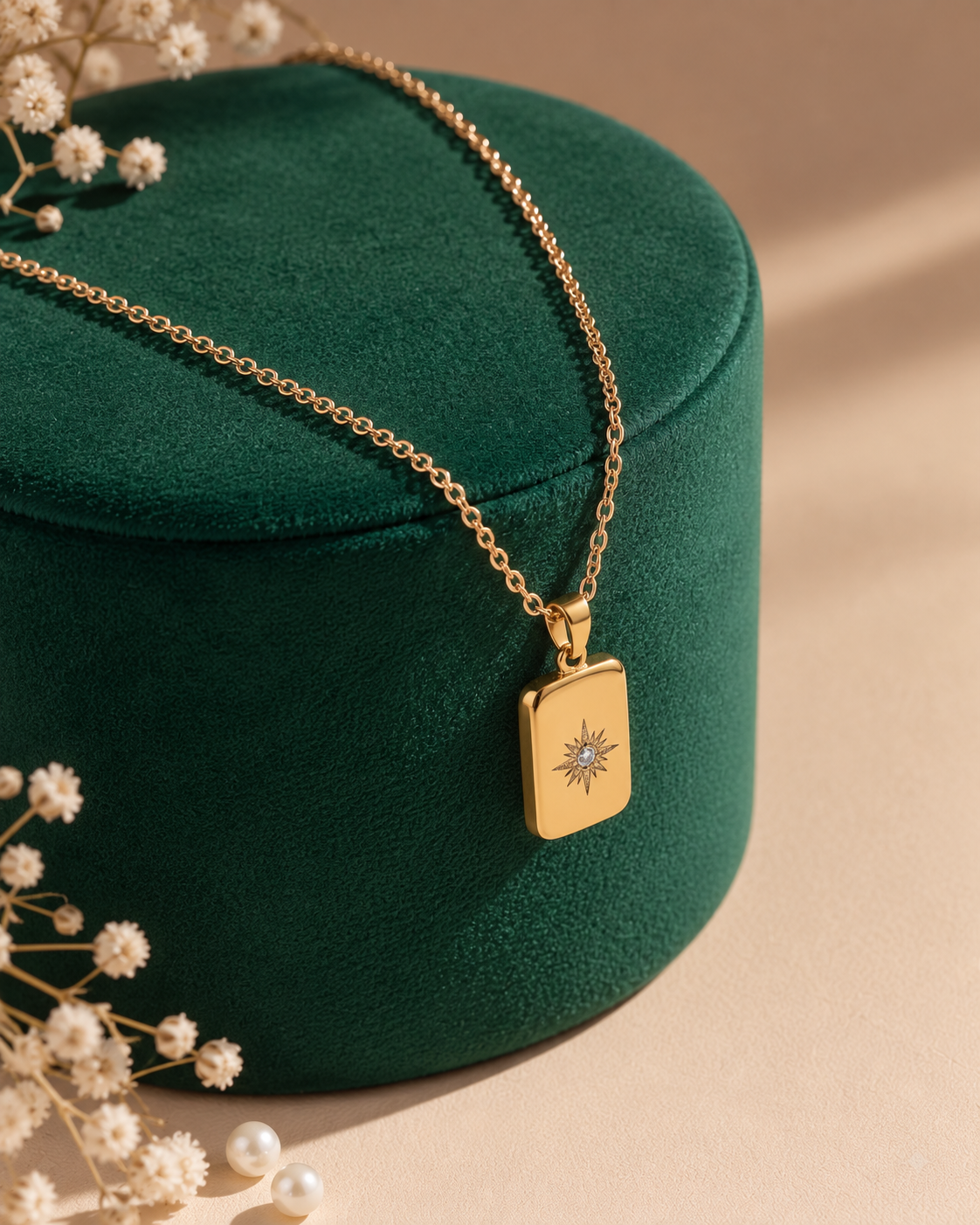 The Celestial Starburst Tag Necklace