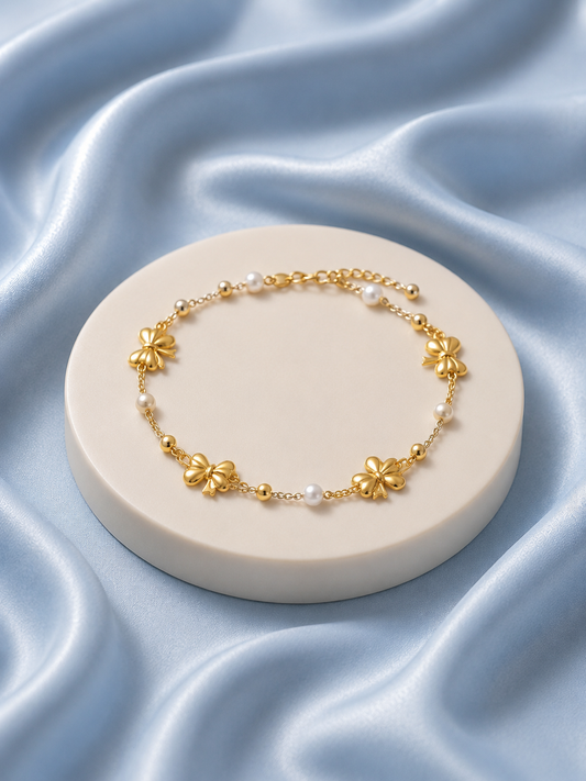 The Pearl & Bow Elegance Bracelet