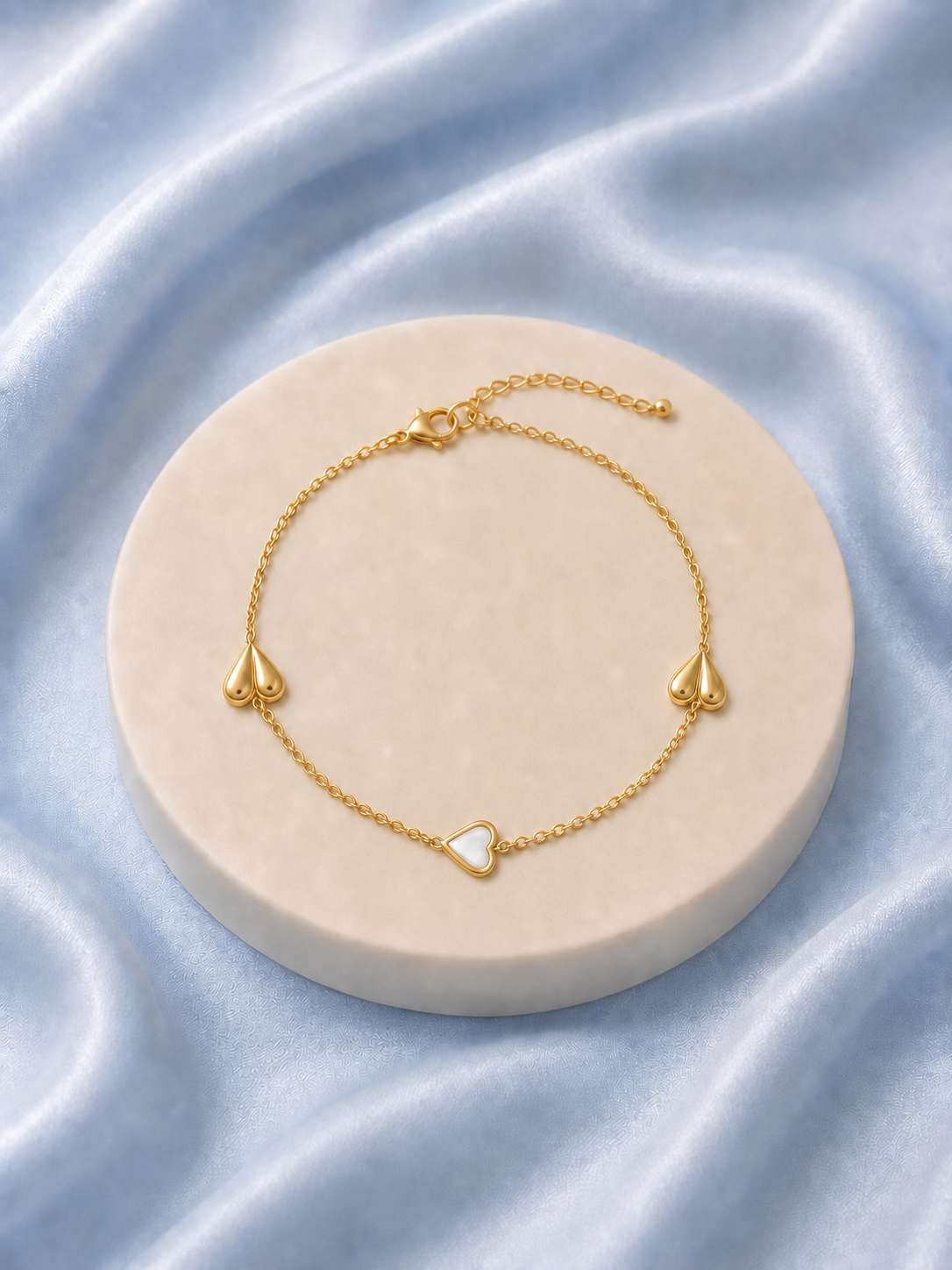 The Pearl Heart Trio Bracelet