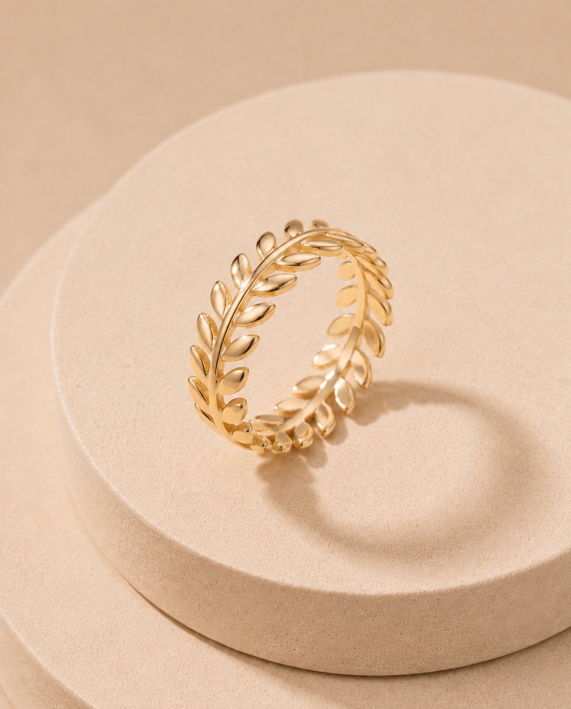 The Laurel Leaf Eternity Band Ring