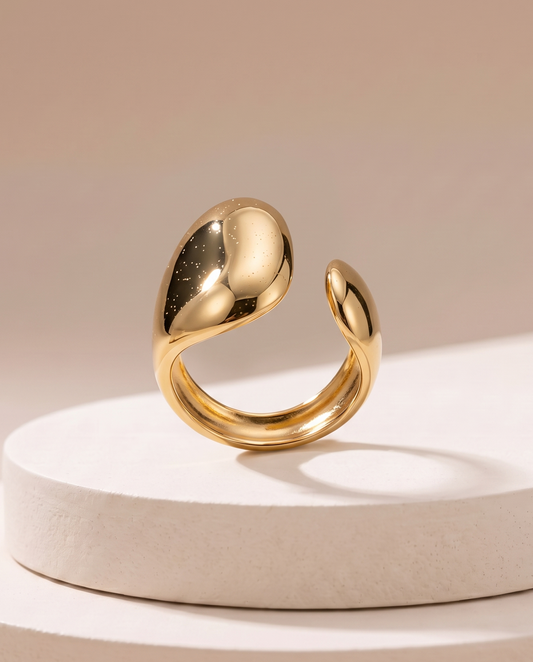 The Molten Teardrop Open Ring