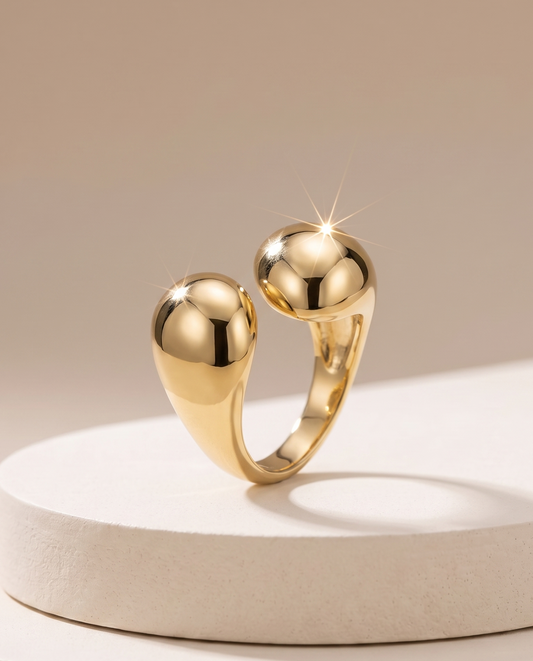 The Duo Sphere Bypass Ring