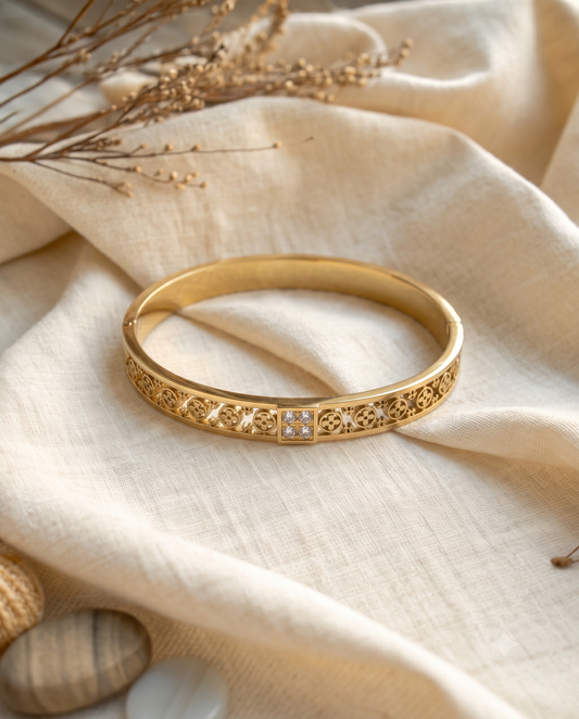 Imperial Lattice Brass Kada