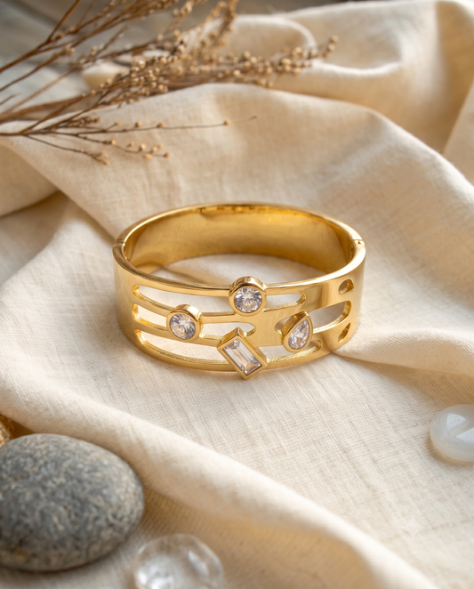 The Celestial Crystal Brass Kada