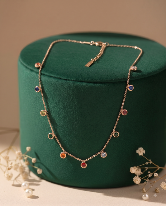 The Prism Multi-Gem Station Necklace