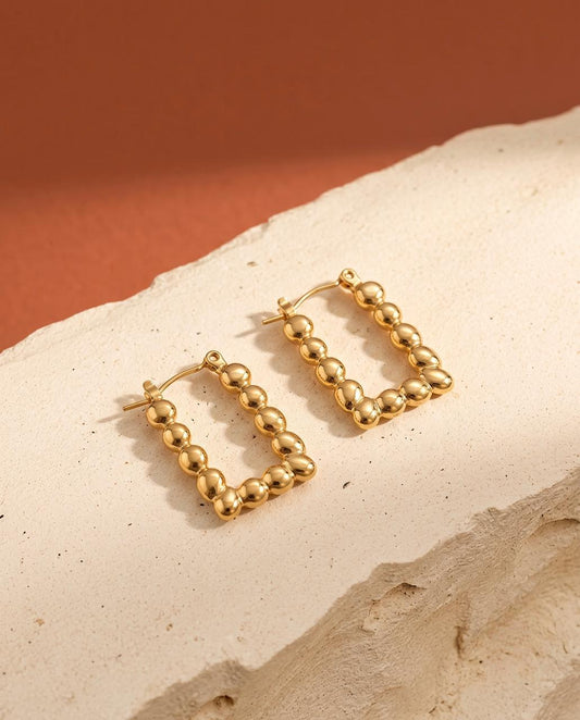 Beaded Frame Hoops