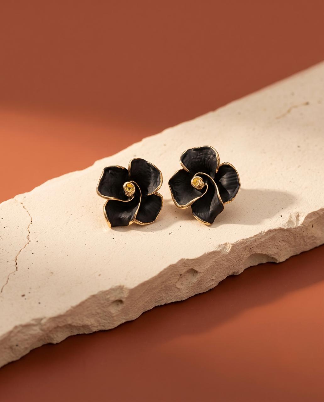 Noir Bloom Studs