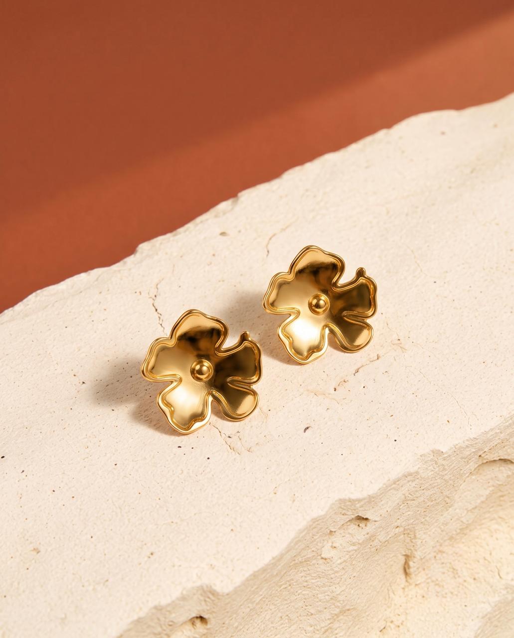 Golden Petal Studs