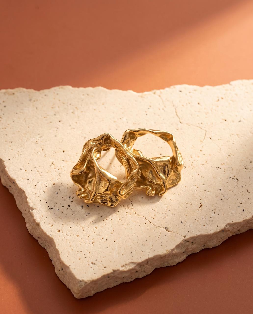 Crushed Foil Hoops