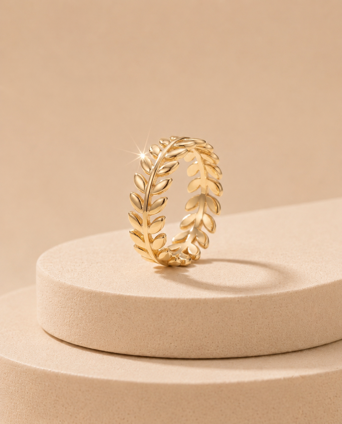 The Laurel Leaf Eternity Band Ring