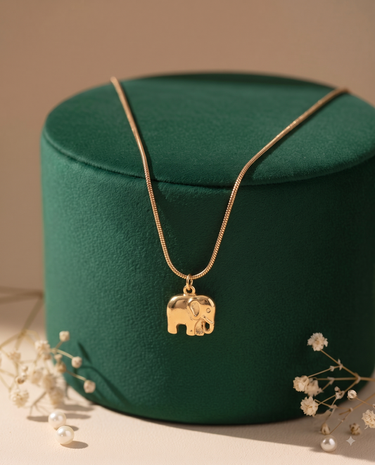 The Golden Gaja Elephant Pendant Necklace